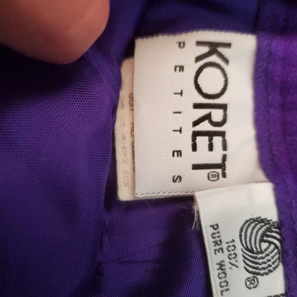 Purple Koret Wool Pencil Skirt - Picture 2 of 5